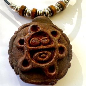 Taino sun boricua Puerto Rico rustic necklace